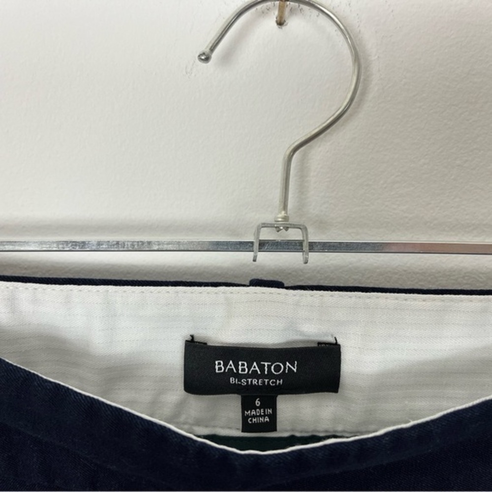 Aritzia Babaton Slim Navy Cropped Pants Size 6 - Picture 3 of 11